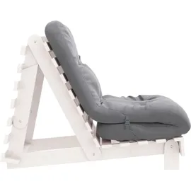 vidaXL Futon Schlafsofa mit Matratze Weiß 70x206x11 Massivholz Kiefer