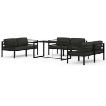 vidaXL Garten-Lounge-Set 7-tlg. anthrazit