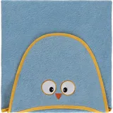 Egeria Kapuzenhandtuch EGERIA "OWL", hellblau, B:70cm L:100cm, Frottier, Baumwolle, Handtücher, mit Eulen Applikation
