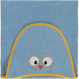 Egeria Kapuzenhandtuch EGERIA "OWL", hellblau, B:70cm L:100cm, Frottier, Baumwolle, Handtücher, mit Eulen Applikation