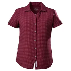 Killtec Wanderbluse Kurzarm KOS 77 (4-Wege-Stretch, schnelltrocknend) dunkelrot Damen