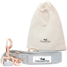 Freudentier Hochwertige Hundeleine aus veganem Leder - 2m, 3-fach verstellbar - Liebevoll in Holland hergestellt - Hyde Park Kollektion 2.0 (2m Länge / 20mm Breite)