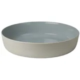 BLOMUS Salatschüssel -SABLO- Designer Schüssel: Große hochwertige Schale, Steingut, (1-tlg), Hochwertig, Designer, Spülmaschinengeeignet, Mikrowellengeeignet, Unikat grau Ø 34.5 cm x 34.5 cm x 7.5 cm x 7.5 cm