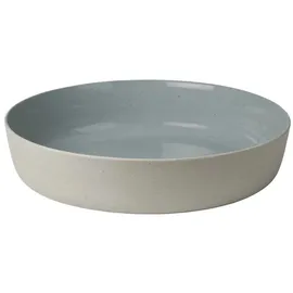 BLOMUS Salatschüssel -SABLO- Designer Schüssel: Große hochwertige Schale, Steingut, (1-tlg), Hochwertig, Designer, Spülmaschinengeeignet, Mikrowellengeeignet, Unikat grau Ø 34.5 cm x 34.5 cm x 7.5 cm x 7.5 cm