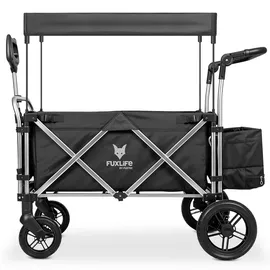 FUXTEC Bollerwagen FX-CTL900 schwarz mit Dach Hecktasche für Bollerwagen FX-CTL900 lila
