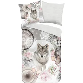 Muller Textiles hip Bettwäsche Isaci Flanell grau Baumwolle B/L: ca. 135x200 cm + grau