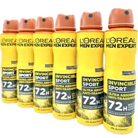 6x Loreal Men Expert Invincible Sport 72H Non Stop - Anti Transpirant Deo Spray