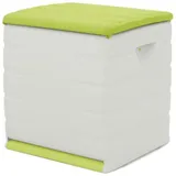 Plastiken Abschließbare Truhe mit Rollen 190 l 1-tlg. Beige/Pistazie