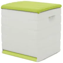 Plastiken Abschließbare Truhe mit Rollen 190 l 1-tlg. Beige/Pistazie