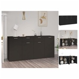 vidaXL Sideboard Schwarz 160x36x75 cm Holzwerkstoff