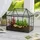 Relaxdays Pflanzenterrarium, Glas & Kupfer, 21x23x14 cm, Deko Glashaus Kakteen & Moos, Glaskasten Fensterbank, schwarz