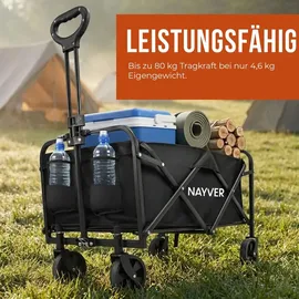 nayver Bollerwagen faltbar schwarz