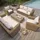 Oviala Zanzibar Gartenlounge-Ecksofa 8-tlg. braun