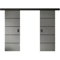 WAYATT PLUS DUO Schiebetür mit Griff, Graphit, Breite 132 cm - Grau