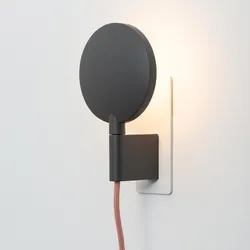 Mawa Design Maggy 1 Wandleuchte grau matt, Kabel rose