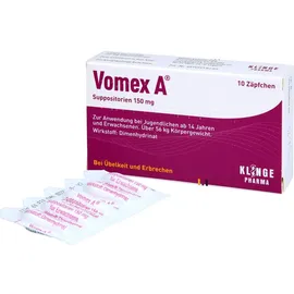 Klinge Pharma Vomex A 150 mg Suppositorien 10 St
