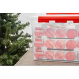 SUNWARE Weihnachtsbox Q-line 26L mit Einsatz für 75 Kugeln transparent rot