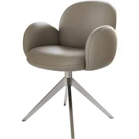 DeLife Drehstuhl Nube-Flex Leder schlamm