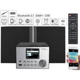 Auviso auvisio Micro-Stereoanlage mit Webradio, DAB+, FM, CD, Bluetooth, USB, 60 Watt