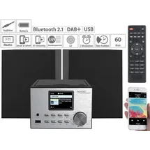 Auviso auvisio Micro-Stereoanlage mit Webradio, DAB+, FM, CD, Bluetooth, USB, 60 Watt