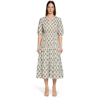 Cartoon Druckkleid Damen tailliert blau|grün 34 EU