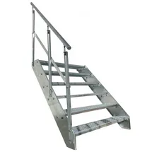 Kaminbau Mierzwa Wangentreppe Geländer 6 Stufen 100 x 114 x 120 cm Stahl