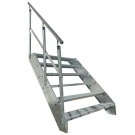 Kaminbau Mierzwa Wangentreppe Geländer 6 Stufen 100 x 114 x 120 cm Stahl