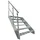Kaminbau Mierzwa Wangentreppe Geländer 6 Stufen 100 x 114 x 120 cm Stahl