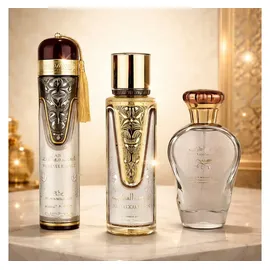 Ard al Zaafaran Turab Al Dhahab Eau de Parfum 650 ml + Body Mist 650 ml + Lufterfrischer 650 ml Geschenkset