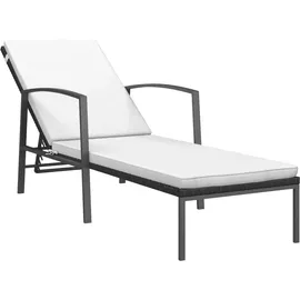 vidaXL Sonnenliege 195 x 60 x 95 cm schwarz