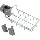 Wenko Maximex Duschablage Edelstahl, montierbar, Silber - (B)10 x (H)17 x (T)4 cm