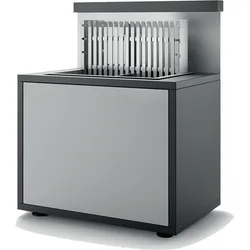 Grillmodul Stahl schwarz / grau, ohne Grill