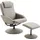 Homcom Relaxsessel Kunstleder 78 x 98 x 71 cm Grau mit Hocker