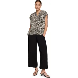 Zero Schlupfbluse mit Animalprint Cream/Schwarz 40
