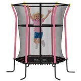 Homcom Trampolin Ø163,5 cm inkl. Sicherheitsnetz Rosa