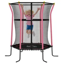 Homcom Trampolin Ø163,5 cm inkl. Sicherheitsnetz Rosa