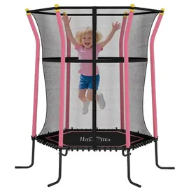 Homcom Trampolin Ø163,5 cm inkl. Sicherheitsnetz Rosa
