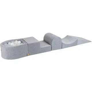 MeowBaby Bällebad, Hellgrau, Weiß, Transparent, Textil, 45x30x250 cm, Spielzeug, Kinderspielzeug, Bällebad