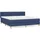 vidaXL Boxspringbett mit Matratze Blau 180x200 cm Stoff