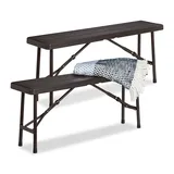 Relaxdays Bierbank 42 x 100 x 25 cm Braun