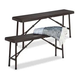 Relaxdays Bierbank 42 x 100 x 25 cm Braun