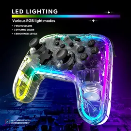 Snakebyte RGB S Controller Transparent Nintendo Switch