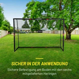 Dunlop Fußballtor Schwarz/Rot 240 x 160 x 85 cm