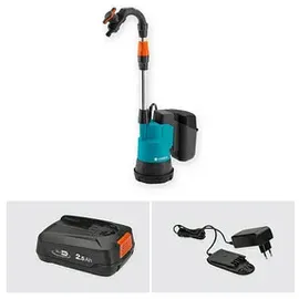 Gardena Akku-Regenfasspumpe 2000/2 18V P4A inkl. Akku 2.5Ah 14602-20