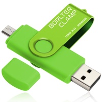 BORLTER CLAMP 256GB USB-Stick 2 in 1 Dual Port USB 3.0 Speicherstick OTG Flash-Laufwerk für Micro-USB Anschluss Android Smartphone Tablets & Computer (Grün)