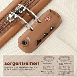luxuskollektion Hartschalen Koffer-Set 3-tlg. blau/braun