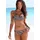 LASCANA Bandeau-Bikini Damen Braun/Mehrfarbig 36 Cup D
