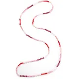 COLLEZIONE ALESSANDRO Lange Kette Caitlin rosa / Glas