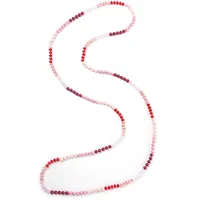 COLLEZIONE ALESSANDRO Lange Kette Caitlin rosa / Glas