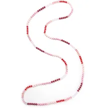 COLLEZIONE ALESSANDRO Lange Kette Caitlin rosa / Glas